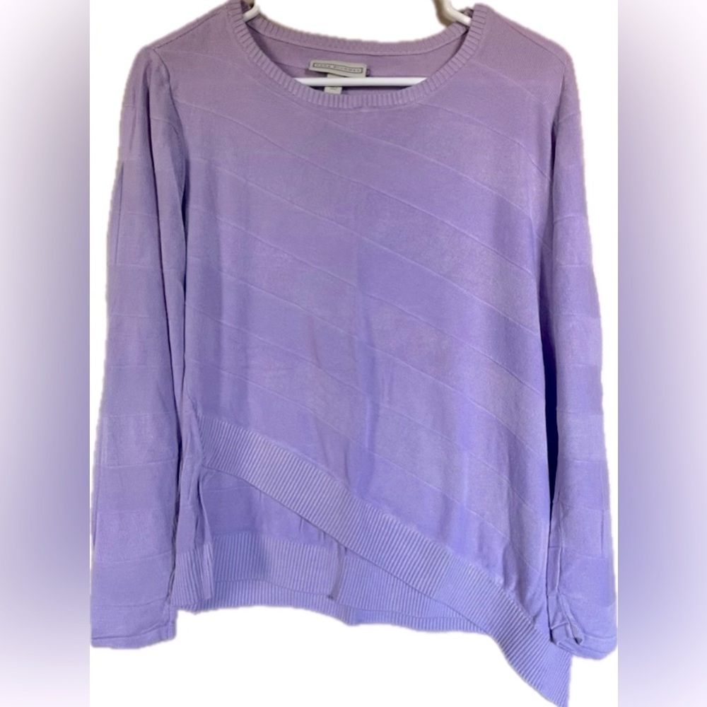 Dana Buchman asymmetrical lightweight knit sweater. Women’s size XL.